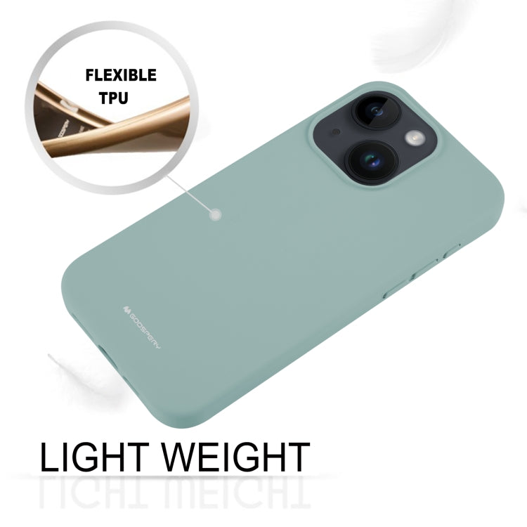 Avelena | iPhone 15 GOOSPERY SILIKON Seidenweich TPU Handyhülle - Hellgrün
