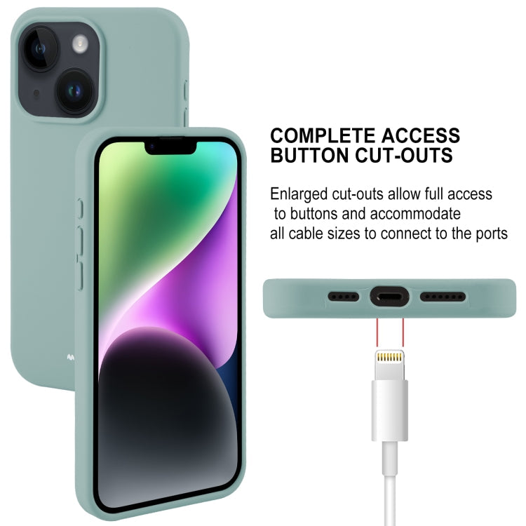 Avelena | iPhone 15 GOOSPERY SILIKON Seidenweich TPU Handyhülle - Hellgrün