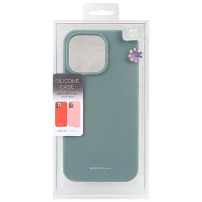 Avelena | iPhone 15 GOOSPERY SILIKON Seidenweich TPU Handyhülle - Hellgrün