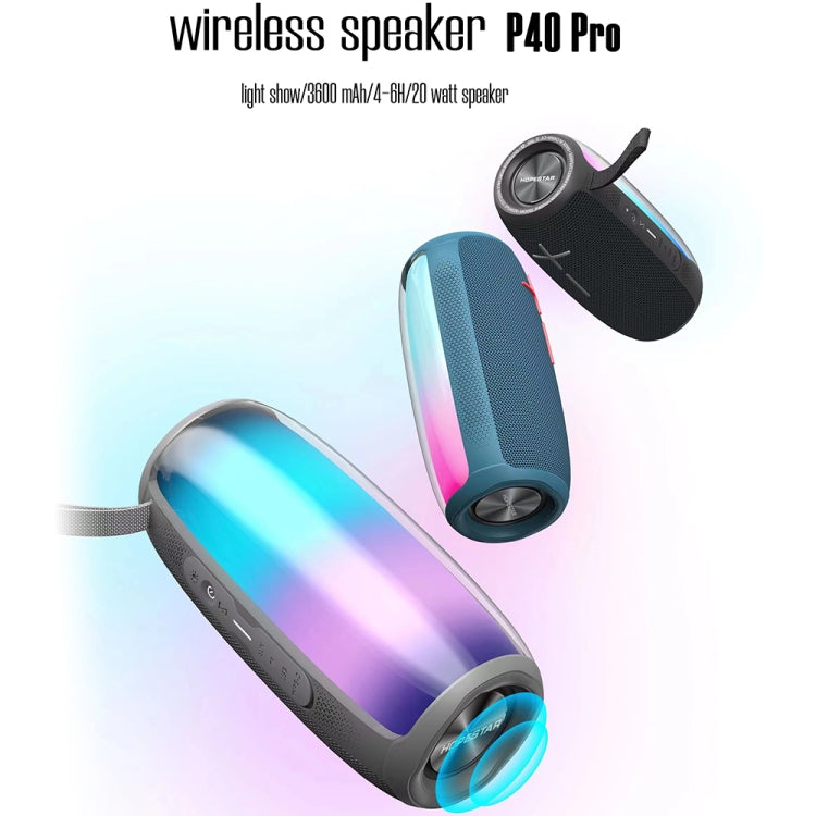 Avelena | HOPESTAR P40 Pro IPX6 Wasserdicht RGB Licht Tragbarer Bluetooth Lautsprecher (Arme Grün)