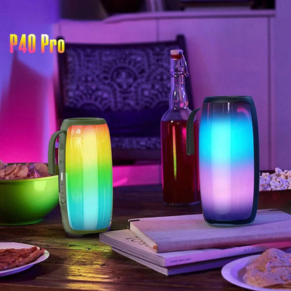 Avelena | HOPESTAR P40 Pro IPX6 Wasserdicht RGB Licht Tragbarer Bluetooth Lautsprecher (Arme Grün)