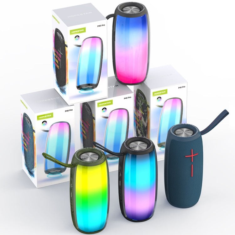 Avelena | HOPESTAR P40 Pro IPX6 Wasserdicht RGB Licht Tragbarer Bluetooth Lautsprecher (Arme Grün)
