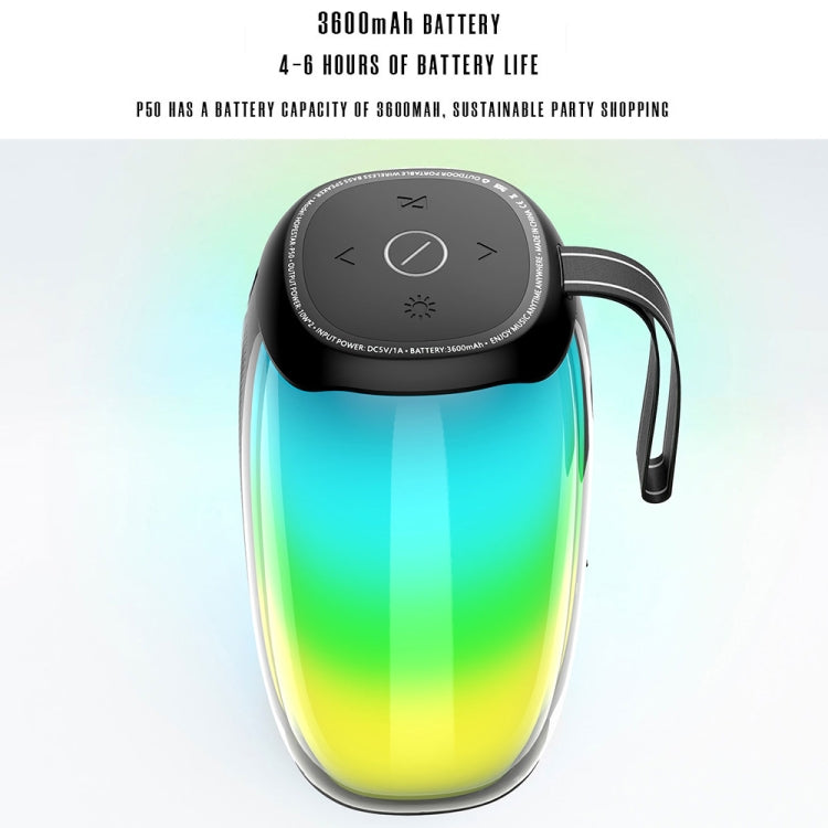 Avelena | HOPESTAR P50 IPX6 wasserdicht tragbarer RGB-Licht Bluetooth Lautsprecher (Blau)