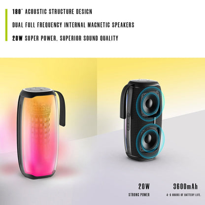 Avelena | HOPESTAR P50 IPX6 wasserdicht tragbarer RGB-Licht Bluetooth Lautsprecher (Blau)