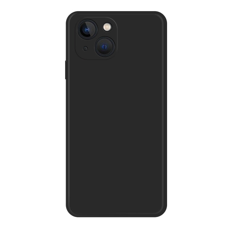 Avelena | iPhone 15 Imitation Liquid Silicone Handyhülle - Schwarz