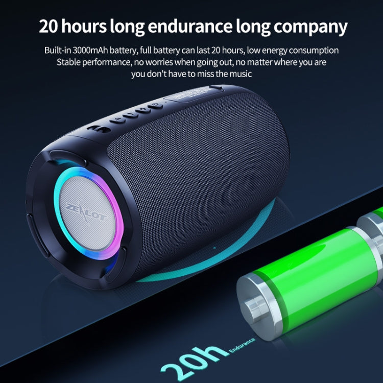 Avelena | Zealot S61 IPX6 Wasserdichter Tragbarer Kabelloser Bluetooth Lautsprecher (Blau)