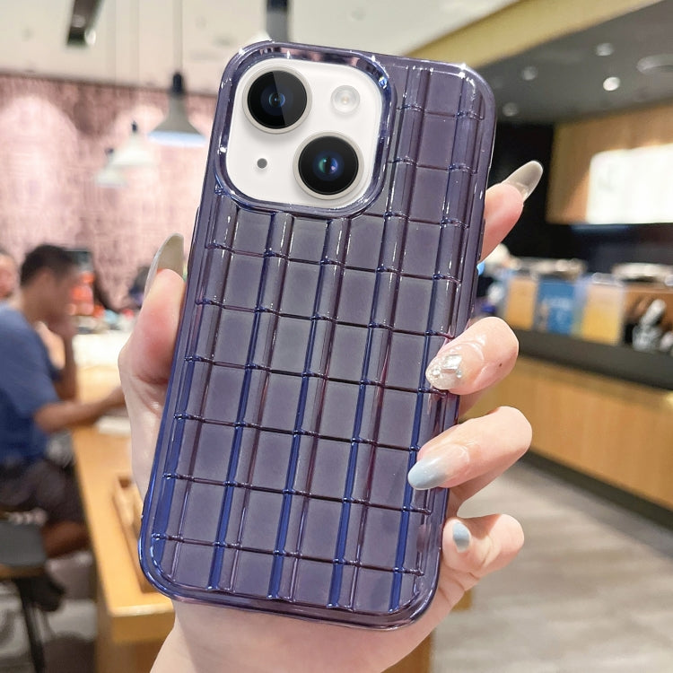 Avelena | Iphone 14 Plus Elektroplattierte Glänzende Fliesen Tpu Handyhülle - Lila