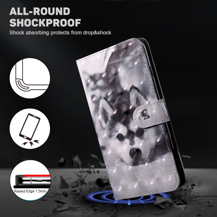 Avelena | Iphone 15 Pro 3D Bemalte Leder Telefonhülle - Husky