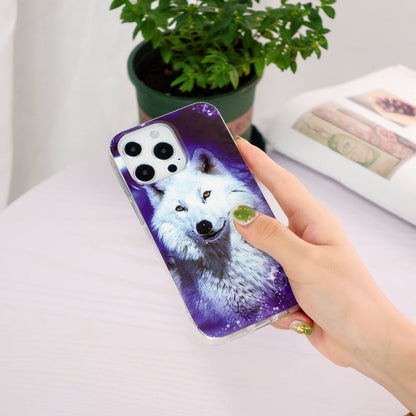 Avelena | Iphone 15 Pro Elektroplattierung Soft Tpu Handyhülle - Star Wolf