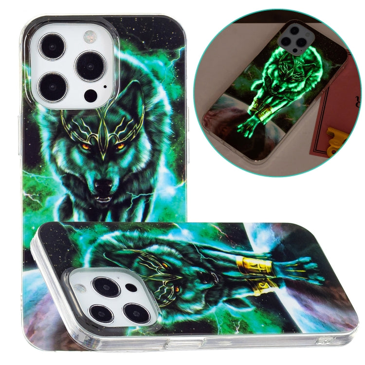 Avelena | Iphone 15 Pro Elektroplattierung Weiche Tpu Handyhülle - Fierce Wolf