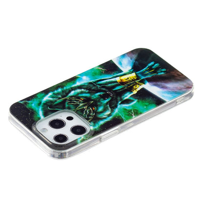 Avelena | Iphone 15 Pro Elektroplattierung Weiche Tpu Handyhülle - Fierce Wolf