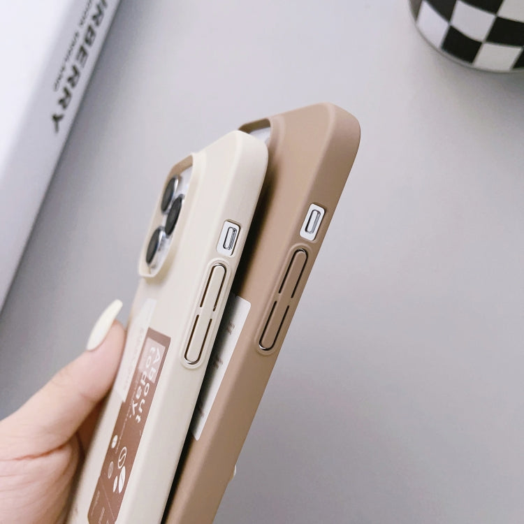 Avelena | iPhone 14 Pro Gepunktete Muster Hautfreundliche PC Handyhülle - Lila+Etikett