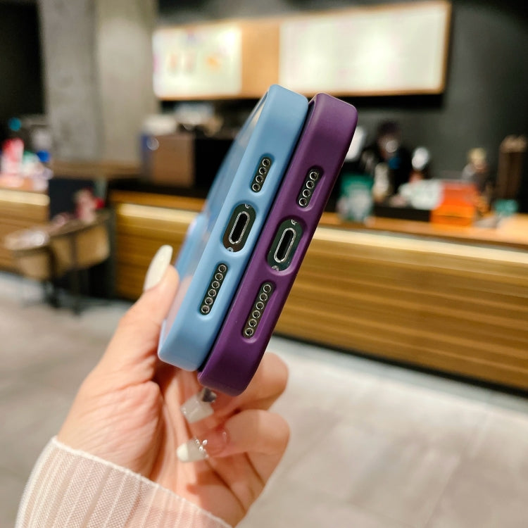 Avelena | Iphone 15 Pro Imitation Metall Matt Haut Gefühl Acryl Magsafe Handyhülle - Schwarz
