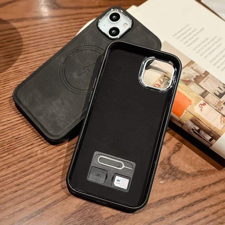Avelena | iPhone 14 Seiten PU Hybrid TPU Magsafe Handyhülle - Braun