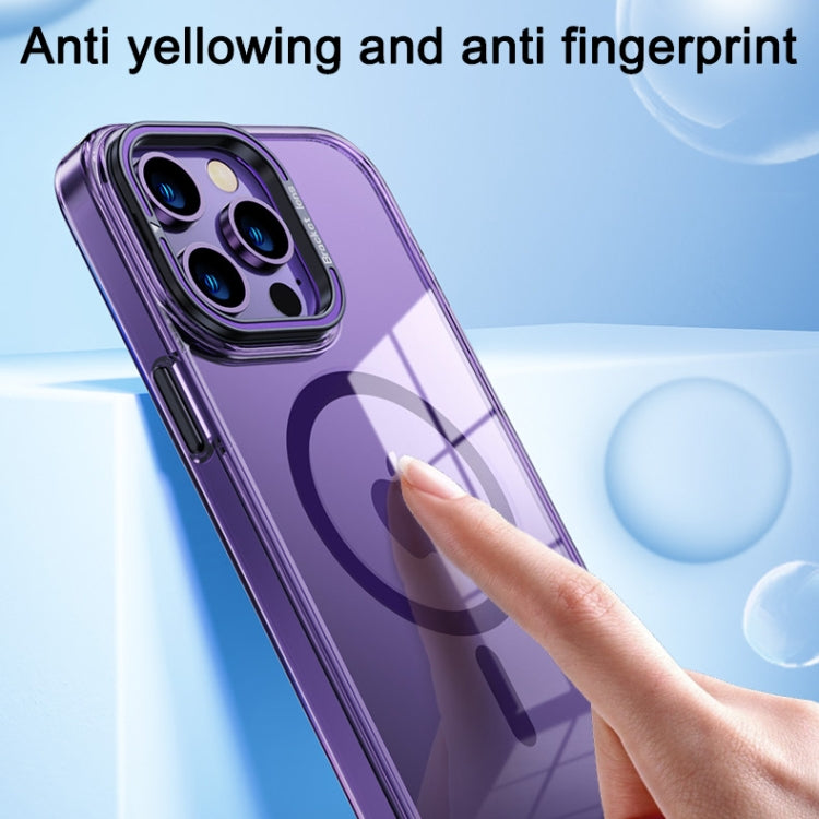 Avelena | iPhone 14 MagSafe Magnet Unsichtbarer Halter Transparente Telefonhülle - Schwarz