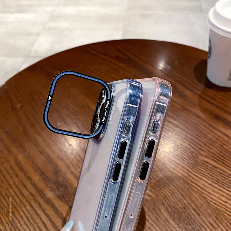 Avelena | iPhone 14 Unsichtbare Kamera Halterung Transparentes Handyhülle - Silber