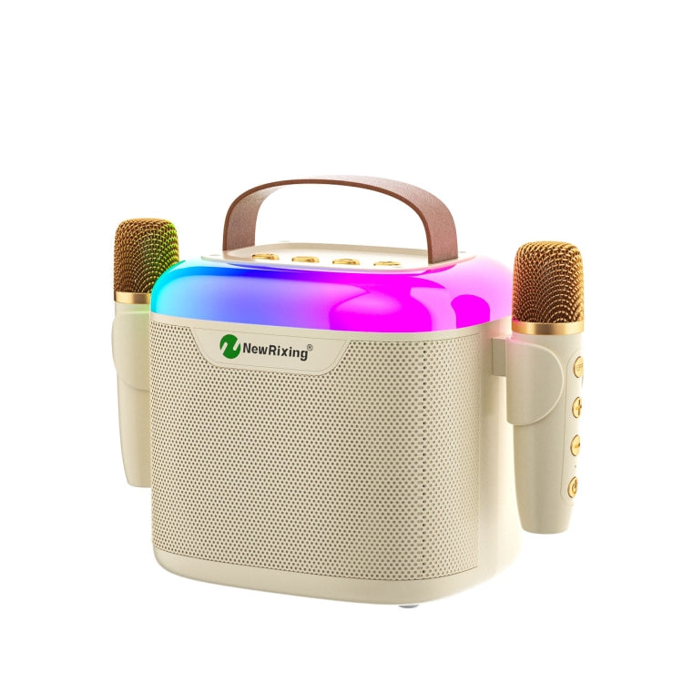 Avelena | New RiXing NR8805 TWS Tragbarer Smart Bluetooth Lautsprecher mit RGB-Beleuchtung (Weiß)