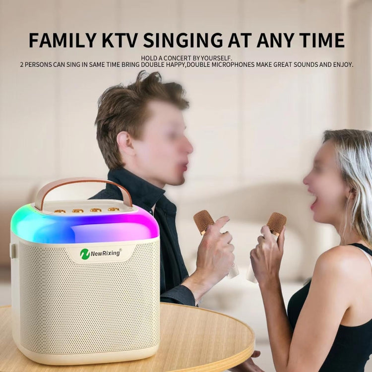 Avelena | New RiXing NR8805 TWS Tragbarer Smart Bluetooth Lautsprecher mit RGB-Beleuchtung (Schwarz)