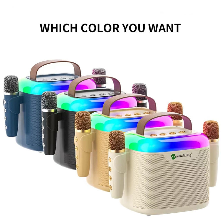 Avelena | New RiXing NR8805 TWS Tragbarer Smart Bluetooth Lautsprecher mit RGB-Beleuchtung (Weiß)