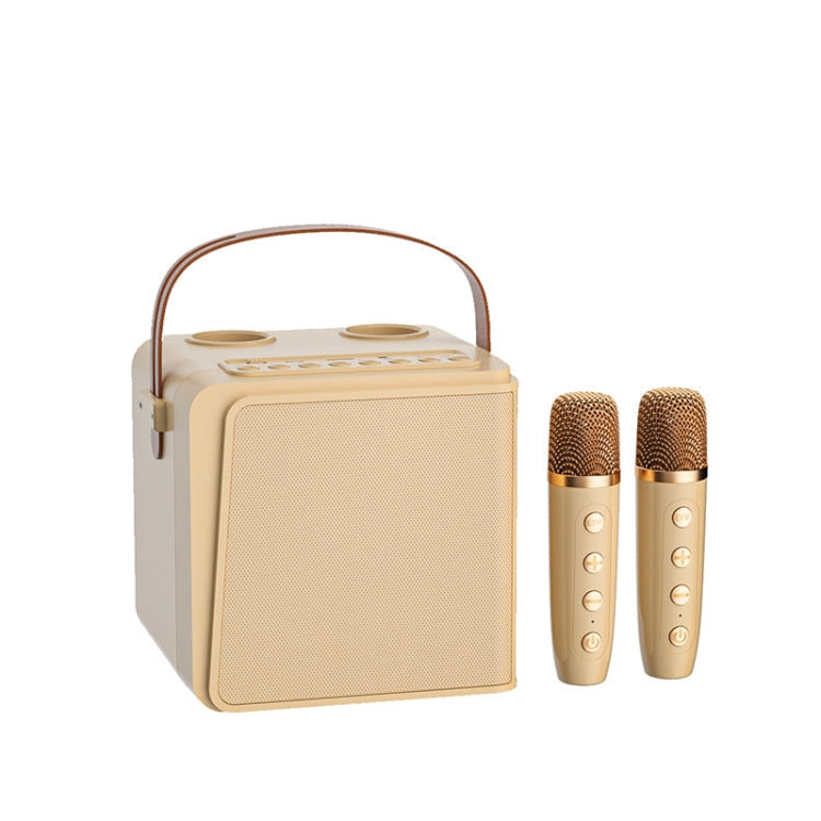 Avelena | New RiXing NR8807 TWS Tragbarer Handheld Geräuschreduzierung Smart Wireless Bluetooth Lautsprecher (Beige)