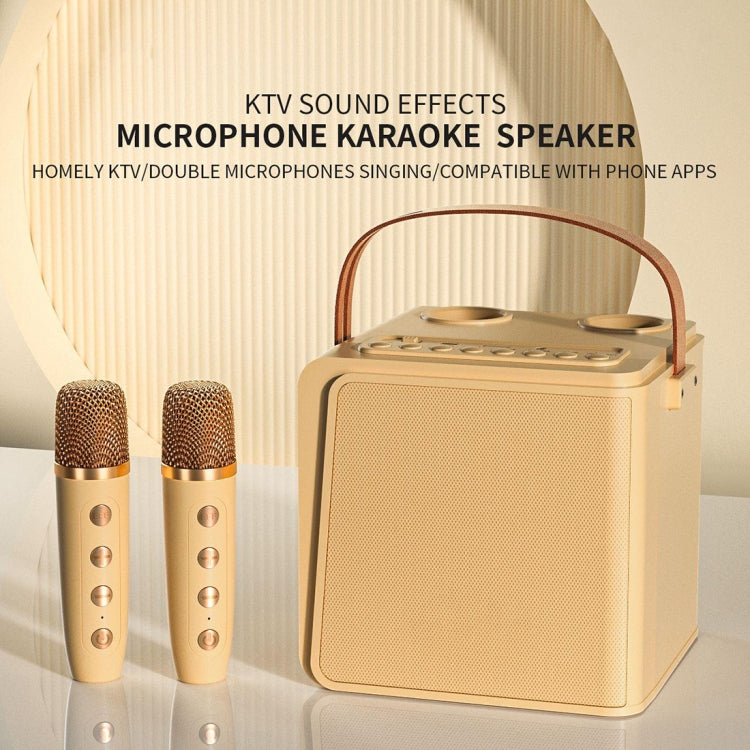 Avelena | New RiXing NR8807 TWS Tragbarer Handheld Geräuschreduzierung Smart Wireless Bluetooth Lautsprecher (Beige)