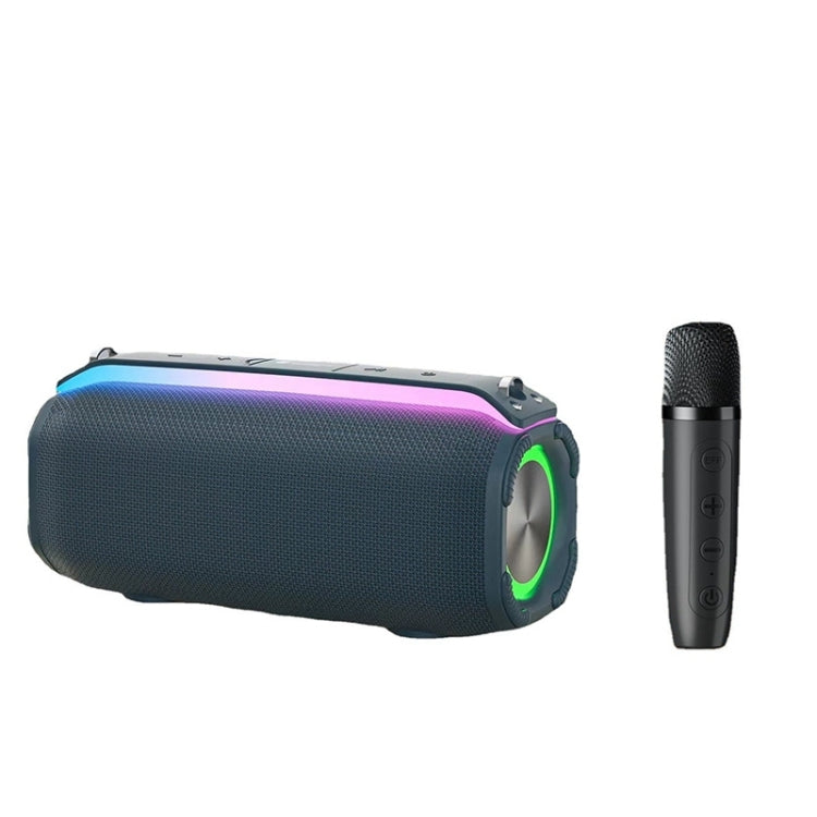 Avelena | New RiXing NR8809 20W Outdoor Tragbarer TWS Smart Wireless Bluetooth Lautsprecher, Stil:Einzelmikrofon(Blaut)