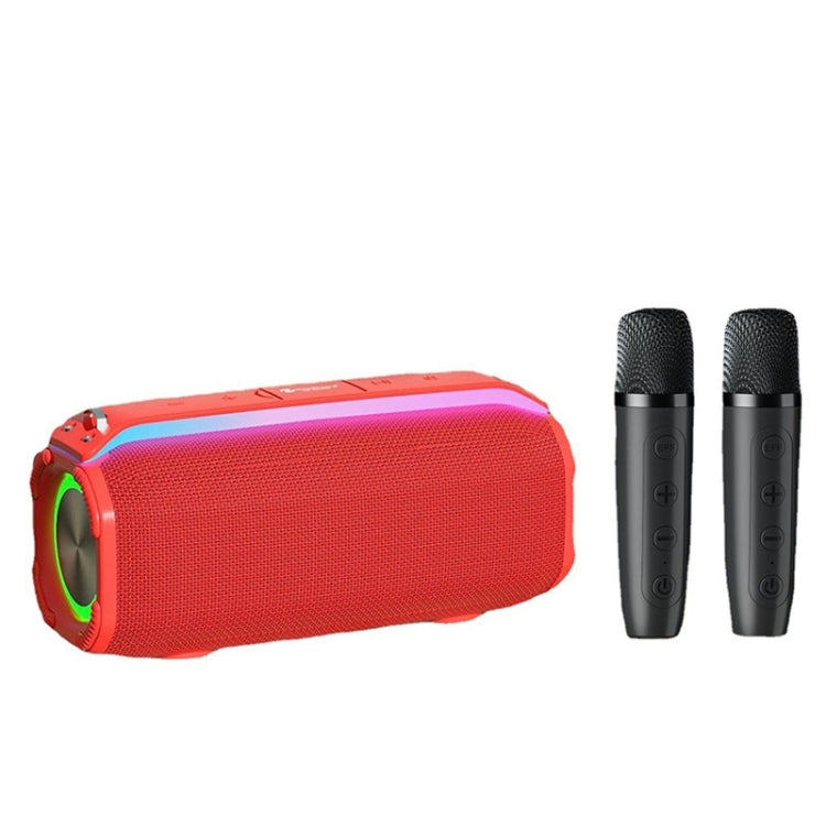 Avelena | New RiXing NR8809 20W Outdoor Tragbarer TWS Smart Wireless Bluetooth Lautsprecher, Stil:Dual Mic(Rot)