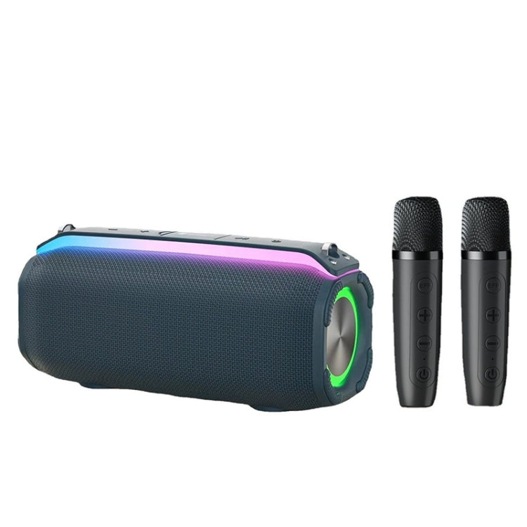Avelena | New RiXing NR8809 20W Outdoor Tragbarer TWS Smart Wireless Bluetooth Lautsprecher, Stil:Dual Mic(Blaut)