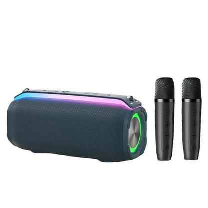Avelena | New RiXing NR8809 20W Outdoor Tragbarer TWS Smart Wireless Bluetooth Lautsprecher, Stil:Dual Mic(Blaut)
