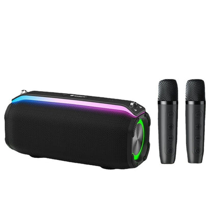 Avelena | New RiXing NR8809 20W Tragbarer TWS Smart Wireless Bluetooth Lautsprecher, Stil:Dual Mic(Schwarz)