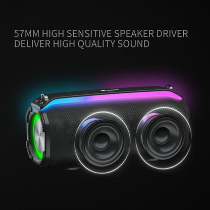 Avelena | New RiXing NR8809 20W Tragbarer TWS Smart Wireless Bluetooth Lautsprecher, Stil:Dual Mic(Grau)