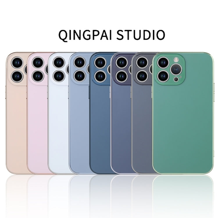 Avelena | iPhone 15 Elektroplating AG Frosted Handyhülle - Sierra Blau