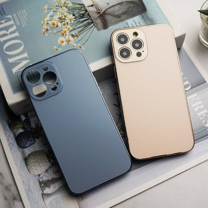 Avelena | iPhone 15 Elektroplating AG Frosted Handyhülle - Sierra Blau