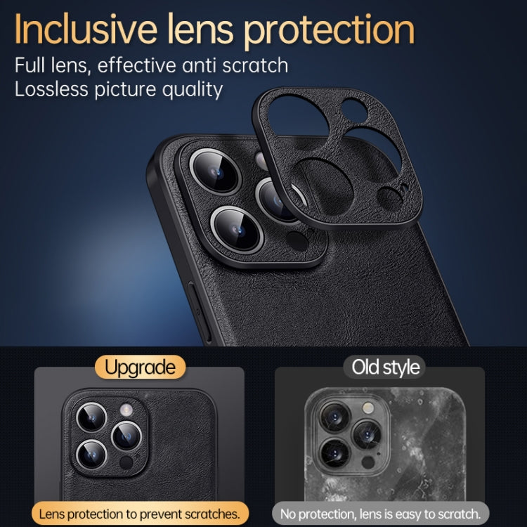 Avelena | iPhone 15 SULADA stoßfest TPU Hybrid handgefertigte Leder Handyhülle - Blau