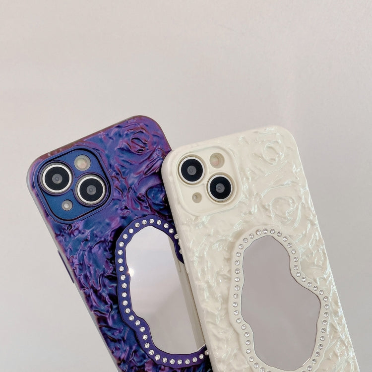 Avelena | iPhone 14 Rose Texture Mirror TPU Handyhülle - Gelb