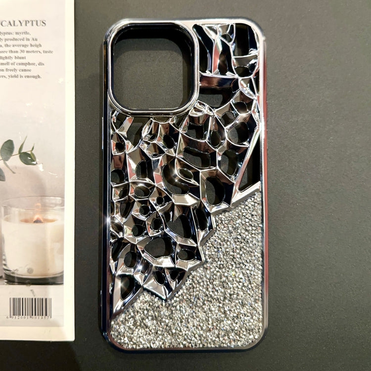 Avelena | iPhone 14 Diamant Stil Hohl Wärmeableitung elektroplatiert TPU Handyhülle - Lila