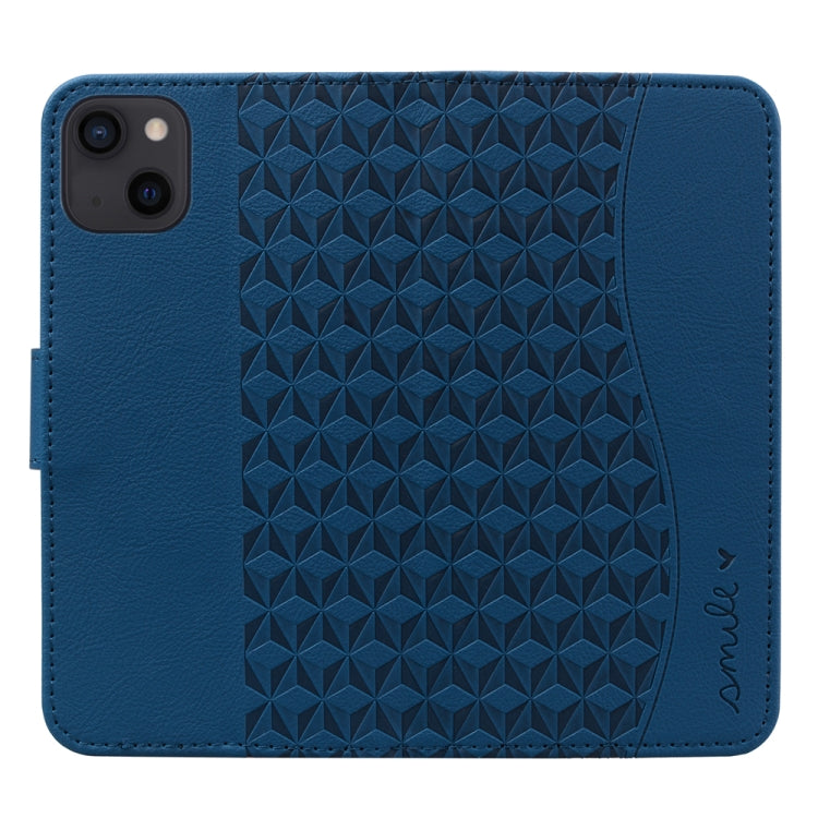 Avelena | Iphone 14 Plus Business Diamond Buckle Leder Handyhülle Mit Lanyard - Königsblau