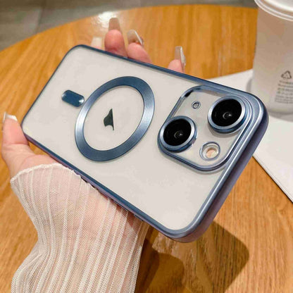 Avelena | iPhone 14 MagSafe Magnetische Frosted TPU Phone Case - Sierra Blau