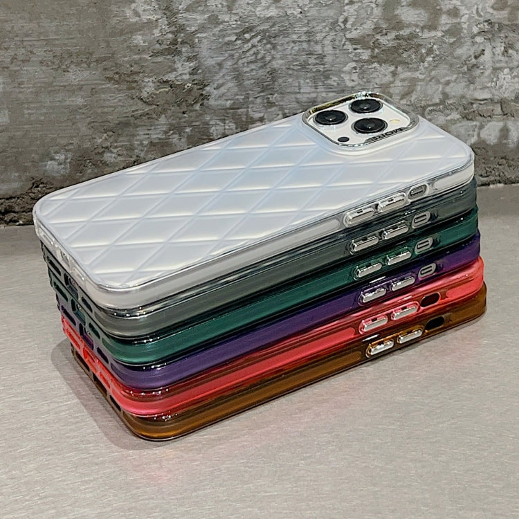 Avelena | iPhone 14 Pro 3D Rhombus Elektroplattierung TPU Hybrid PC Handyhülle - Gold