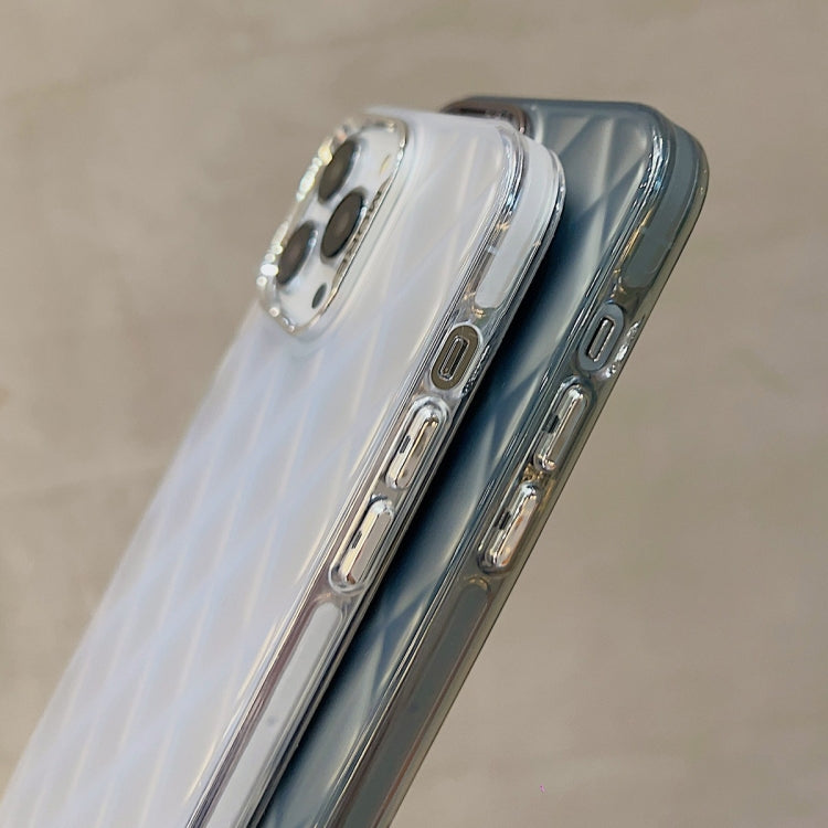 Avelena | iPhone 14 Pro 3D Rhombus Elektroplattierung TPU Hybrid PC Handyhülle - Gold
