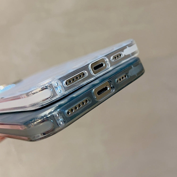 Avelena | iPhone 14 Pro 3D Rhombus Elektroplattierung TPU Hybrid PC Handyhülle - Gold