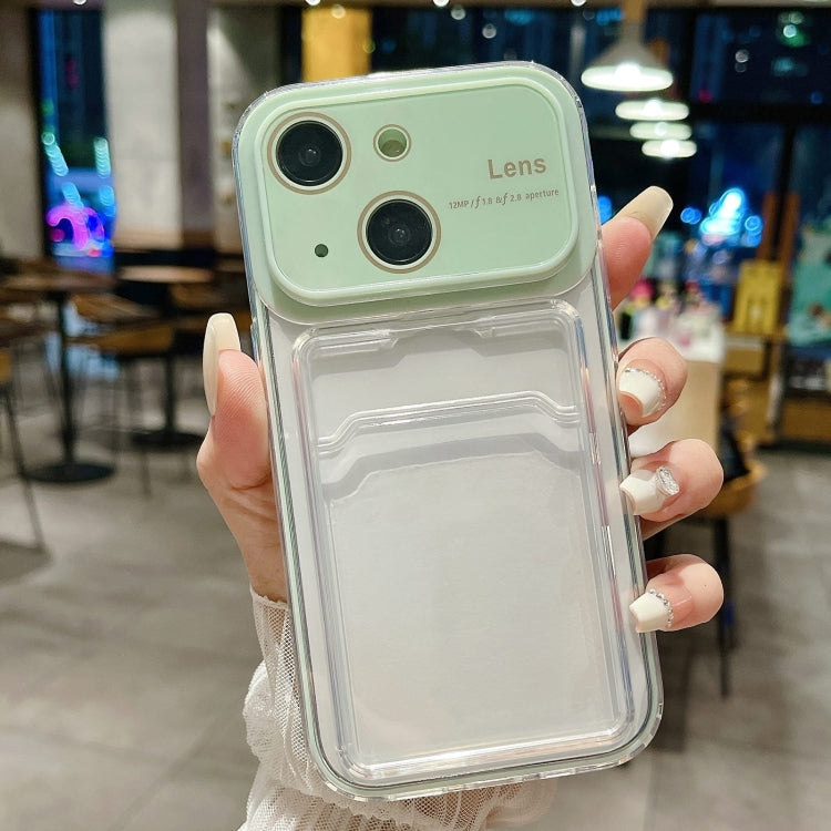 Avelena | Iphone 14 Große Fenster Pc Hybrid Tpu Handyhülle Mit Kartenfach - Grün