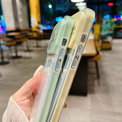 Avelena | Iphone 14 Große Fenster Pc Hybrid Tpu Handyhülle Mit Kartensteckplatz - Dunkel Lila