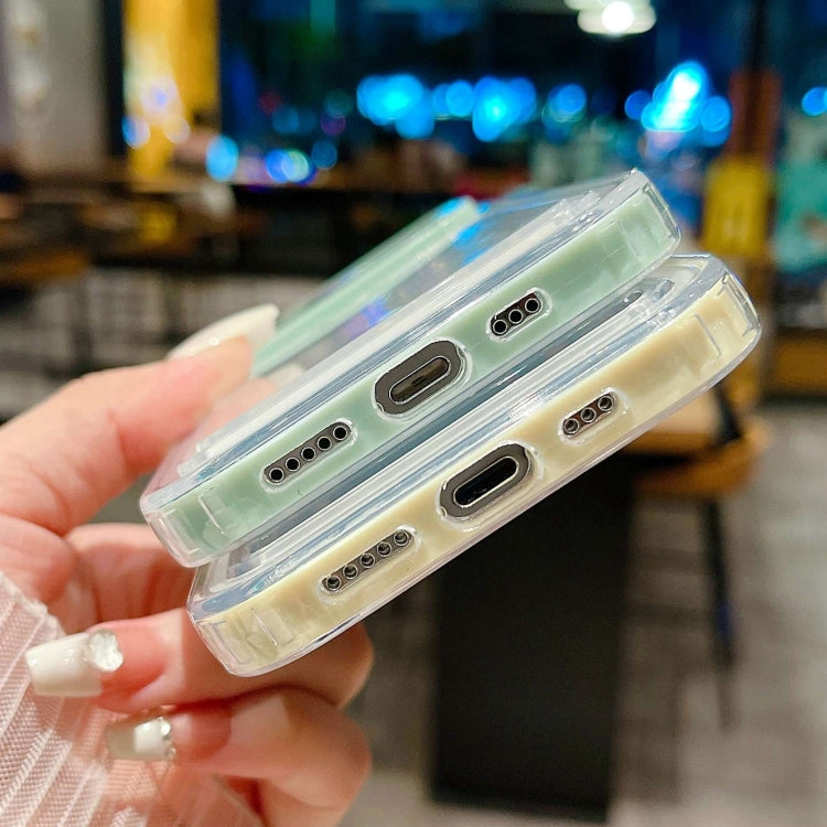 Avelena | Iphone 14 Große Fenster Pc Hybrid Tpu Handyhülle Mit Kartenfach - Grün