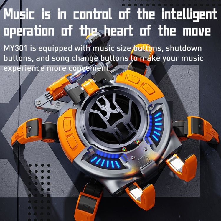 Avelena | MY-301 Mechanische RGB Licht TWS Drahtlos Bluetooth Lautsprecher (Grau)