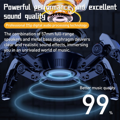 Avelena | MY-301 Mechanische RGB Licht TWS Drahtlos Bluetooth Lautsprecher (Grau)