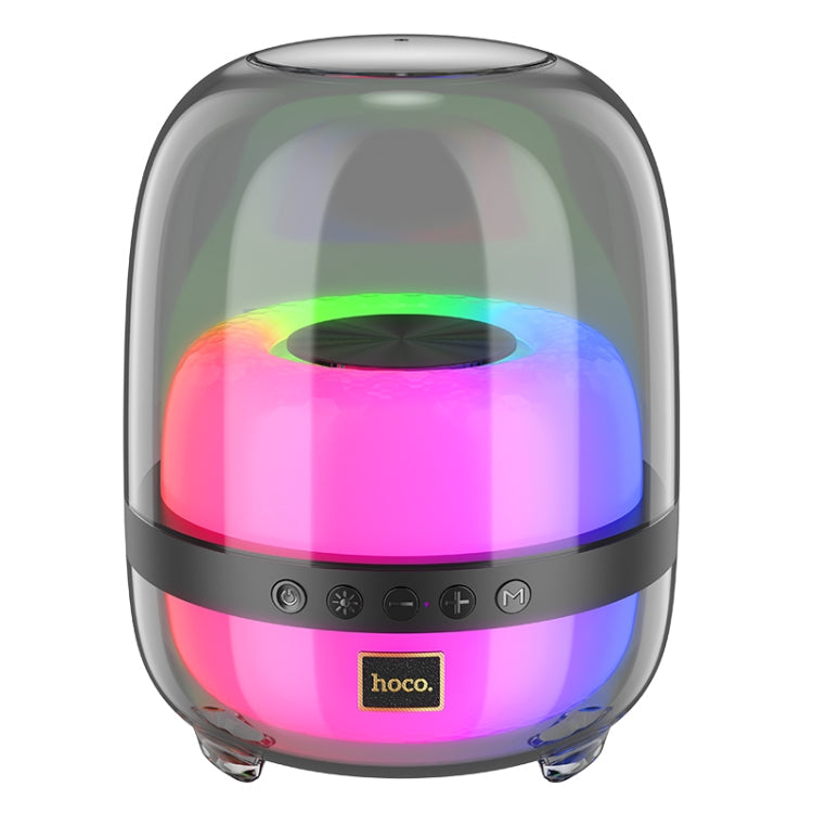 Avelena | hoco BS58 Kristall Bunt Leuchtend Bluetooth 5.1 Lautsprecher (Schwarz)