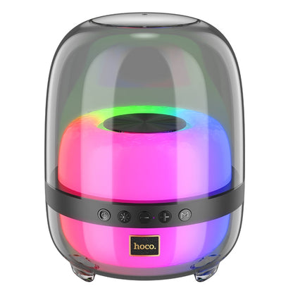Avelena | hoco BS58 Kristall Bunt Leuchtend Bluetooth 5.1 Lautsprecher (Schwarz)