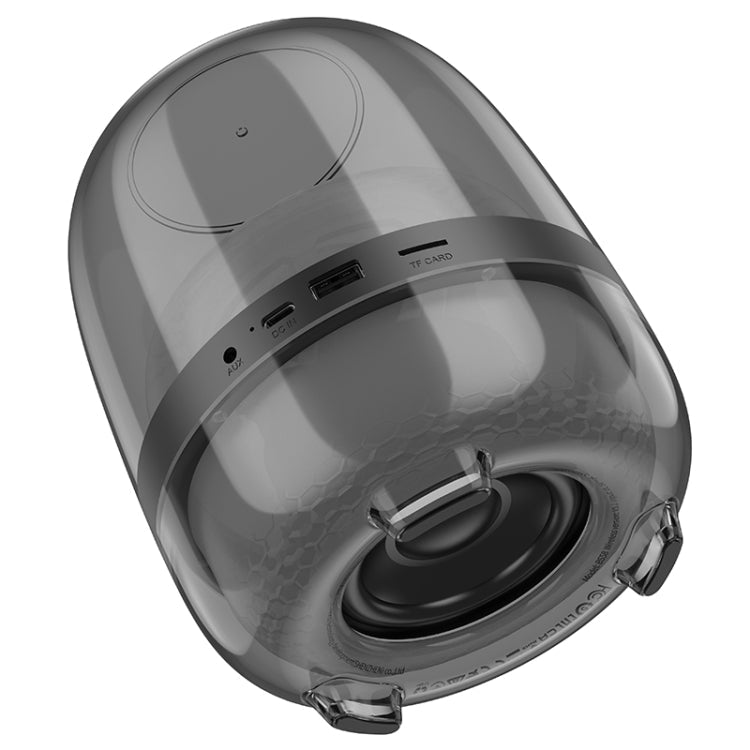 Avelena | hoco BS58 Kristall Bunt Leuchtend Bluetooth 5.1 Lautsprecher (Schwarz)