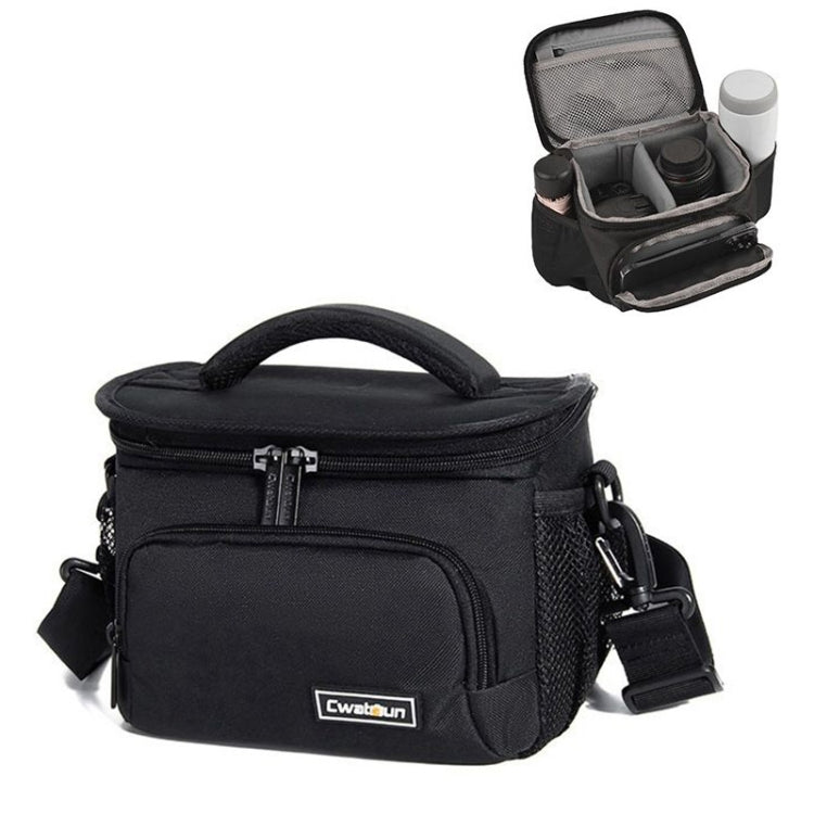 Avelena | Cwatcun D67 Crossbody Kamera Tasche Fotografie Objektiv Schultertasche, Größe: 22 x 15 x 15cm S(Black)